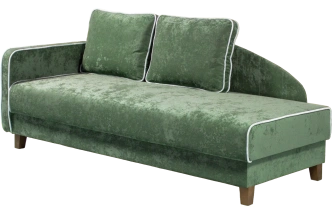 Диван прямой Биатрис, Плюш Дасти Грин, Левый