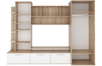 Стенка Денвер, Дуб сонома / Белый