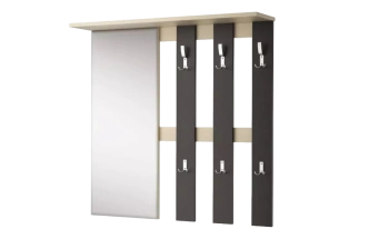 Вешалка с зеркалом Лофт-2, Дуб кремона/Венге