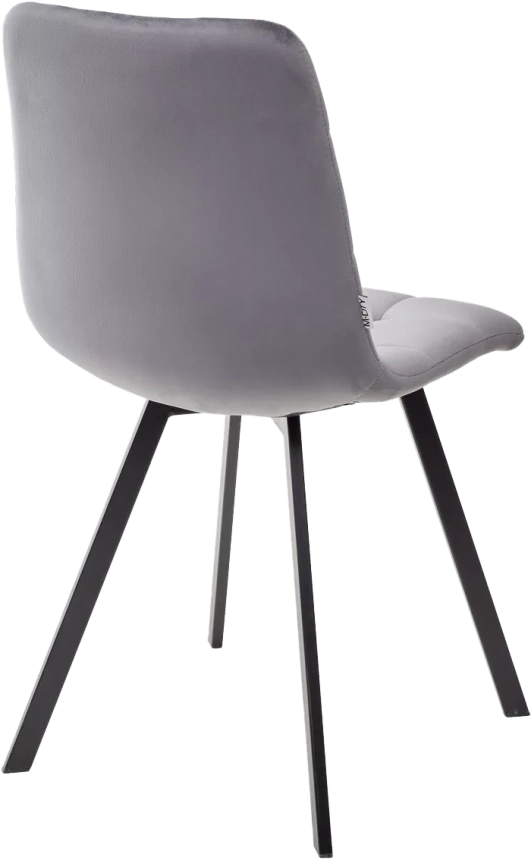 Стул Chilli Square, мягкий, Bluvel-14 серый, велюр, черный каркас