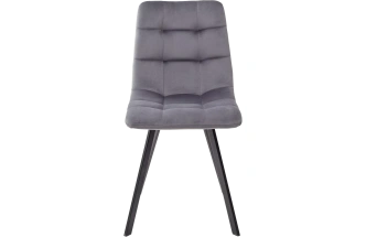 Стул Chilli Square, мягкий, Bluvel-14 серый, велюр, черный каркас