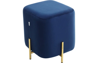 Пуф Ares, Bluvel-86 navy blue / gold