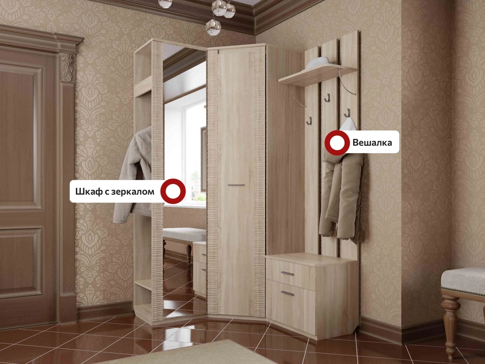 Модульная прихожая Элана, композиция 1, Дуб сонома