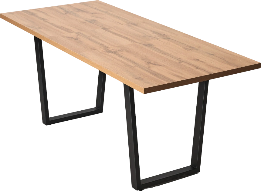 Кухонный стол раздвижной Ливстен 140, Дуб Вотан, Черный