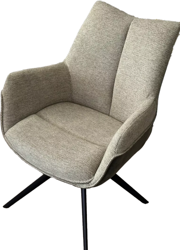 Стул Pontus, мягкий, поворотный, KN01-15 олива, BZ1046-18 темно-зеленый, ткань, черный каркас