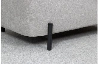 Банкетка Портленд, мягкая, на ножках, ткань торонто серый