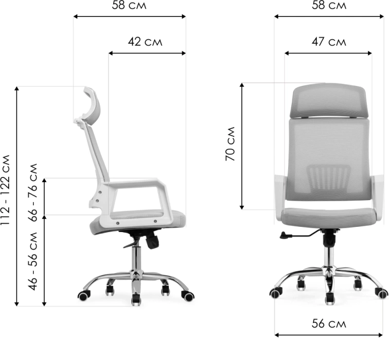 Компьютерное кресло Klit, сетчатая ткань светло-серый