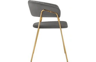Стул Kamelia 1, dark gray / gold
