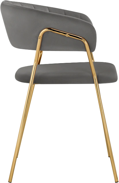 Стул Kamelia 1, dark gray / gold