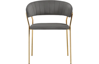 Стул Kamelia 1, dark gray / gold