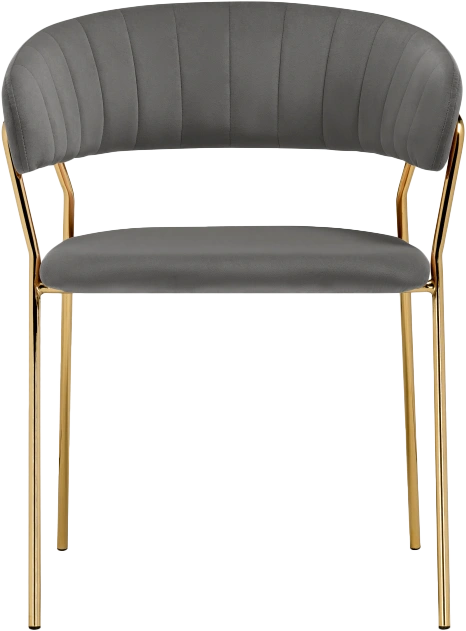 Стул Kamelia 1, dark gray / gold