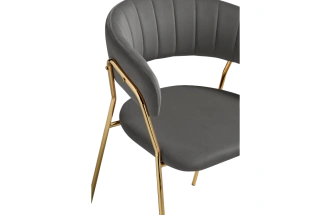 Стул Kamelia 1, dark gray / gold