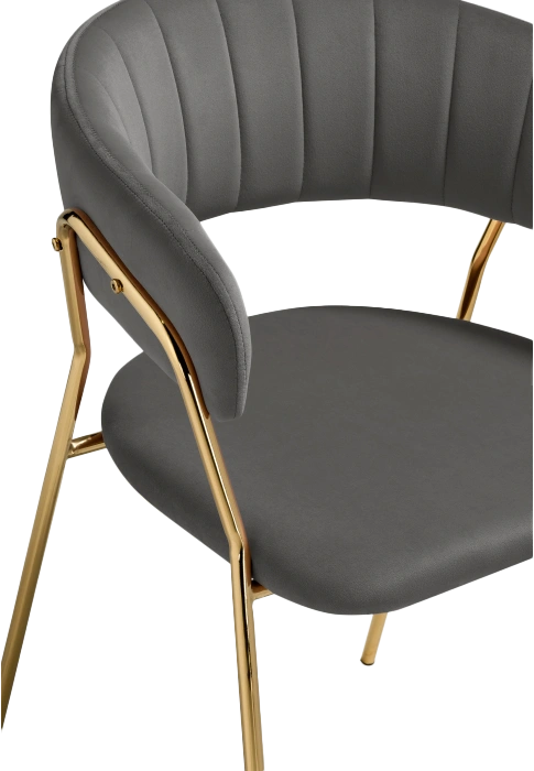 Стул Kamelia 1, dark gray / gold