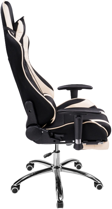 Офисное кресло Kano 1, с подставкой для ног, cream / black