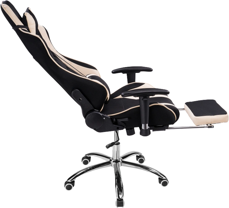 Офисное кресло Kano 1, с подставкой для ног, cream / black
