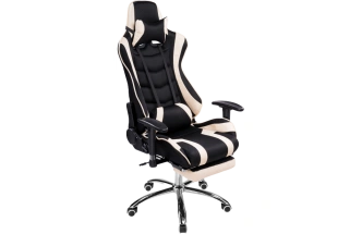 Офисное кресло Kano 1, с подставкой для ног, cream / black