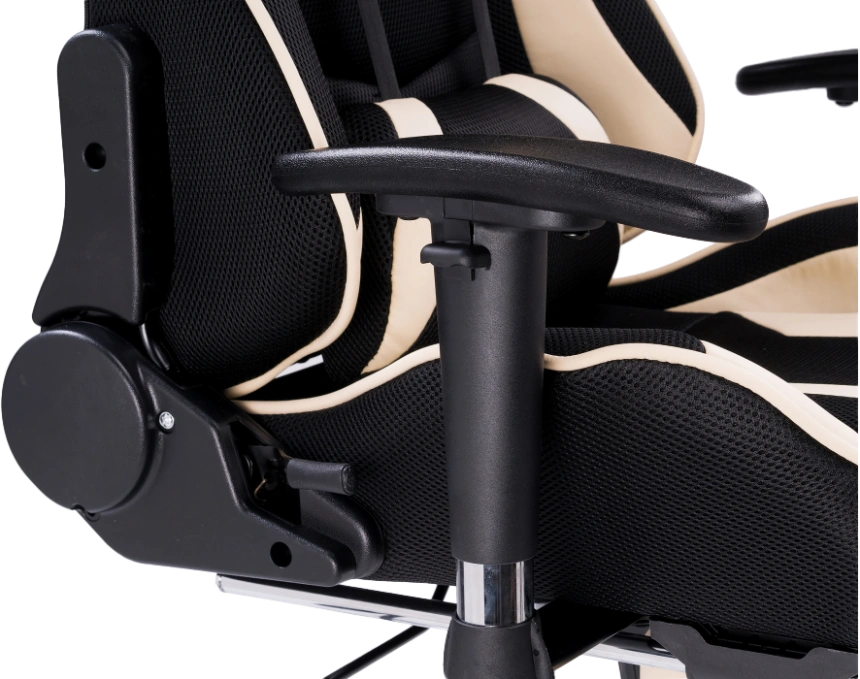 Офисное кресло Kano 1, с подставкой для ног, cream / black