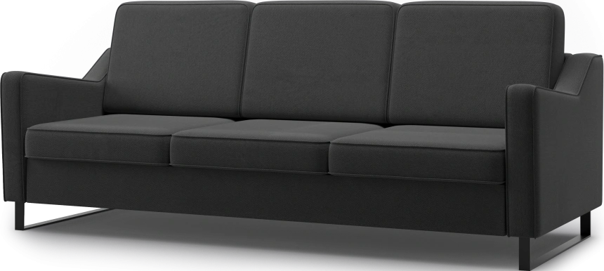 Диван прямой Даллас, модель 050, Inari 100 black (черный)