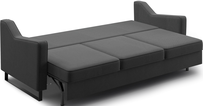 Диван прямой Даллас, модель 050, Inari 100 black (черный)