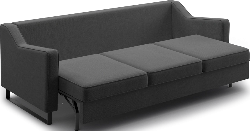 Диван прямой Даллас, модель 050, Inari 100 black (черный)