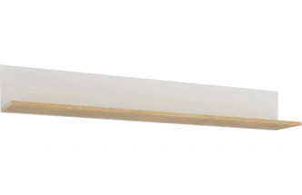 Полка навесная Катания, 169x19, Белый / Дуб небраска