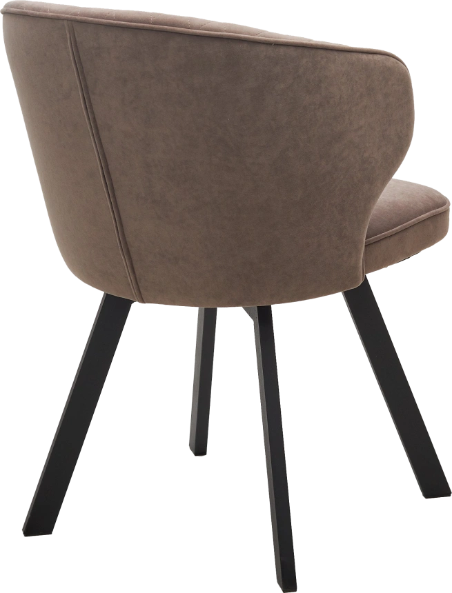 Стул Skat, мягкий, поворотный, B5 капучино, велюр, черный каркас