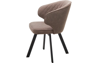 Стул Skat, мягкий, поворотный, B5 капучино, велюр, черный каркас