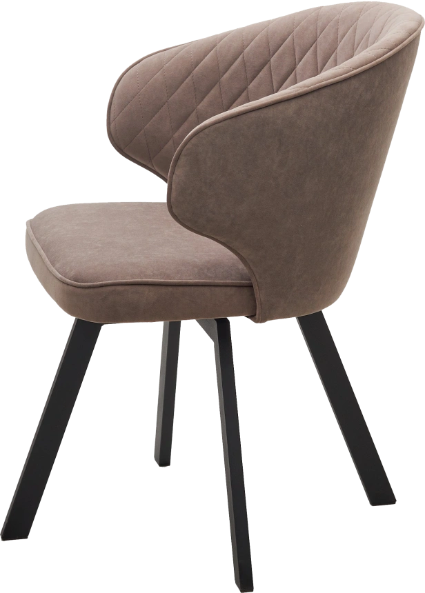 Стул Skat, мягкий, поворотный, B5 капучино, велюр, черный каркас