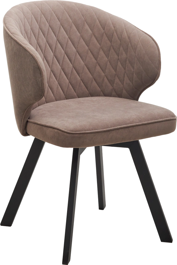 Стул Skat, мягкий, поворотный, B5 капучино, велюр, черный каркас