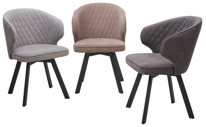 Стул Skat, мягкий, поворотный, B5 капучино, велюр, черный каркас