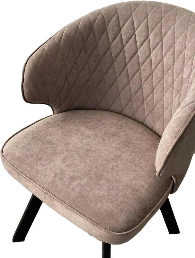 Стул Skat, мягкий, поворотный, B5 капучино, велюр, черный каркас
