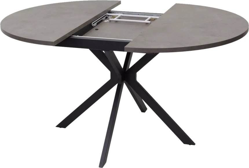 Кухонный стол раздвижной Вега D110 Бетон Чикаго темно-серый, черный