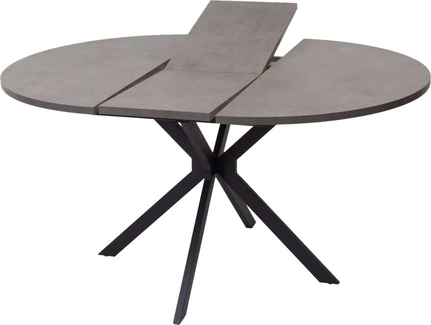 Кухонный стол раздвижной Вега D110 Бетон Чикаго темно-серый, черный