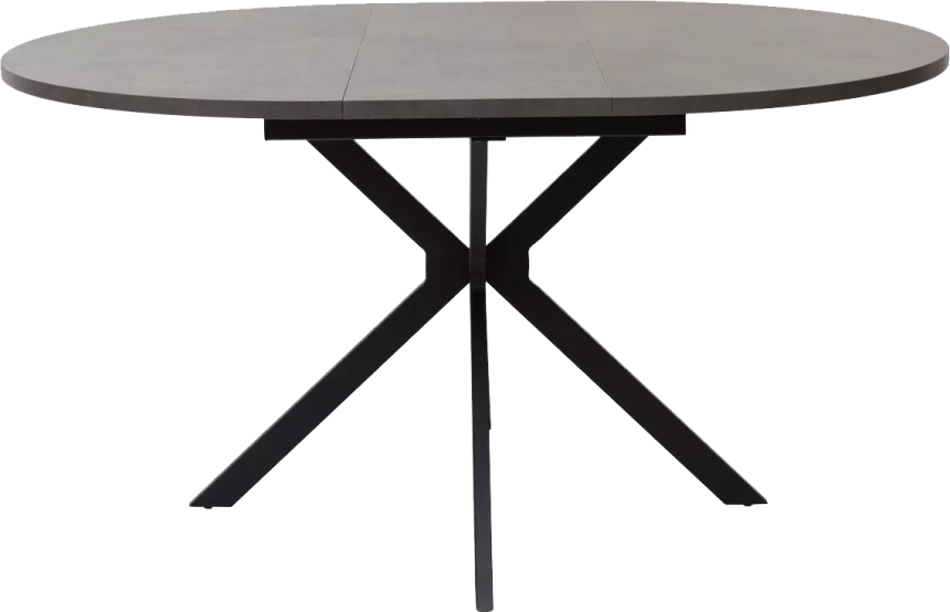 Кухонный стол раздвижной Вега D110 Бетон Чикаго темно-серый, черный