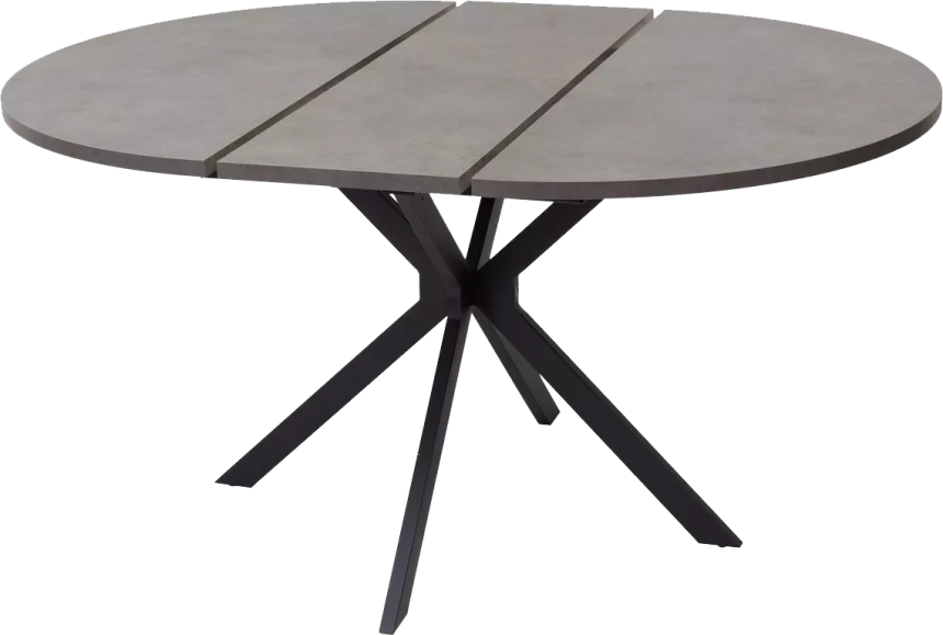Кухонный стол раздвижной Вега D110 Бетон Чикаго темно-серый, черный
