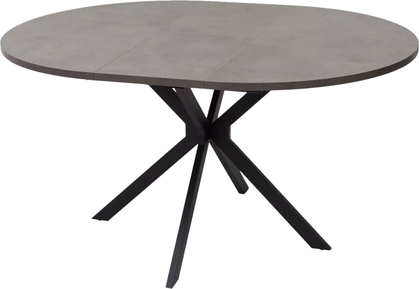 Кухонный стол раздвижной Вега D110 Бетон Чикаго темно-серый, черный