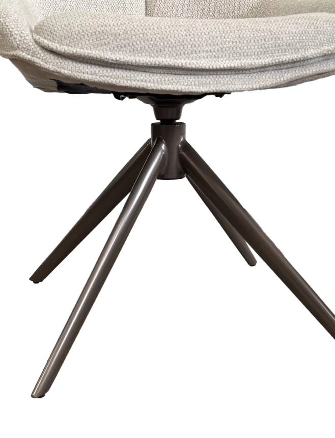 Стул Oskar, мягкий, поворотный, KN01-05 бежевый, BZ1046-11 бежевый, ткань, шоколадное золото каркас