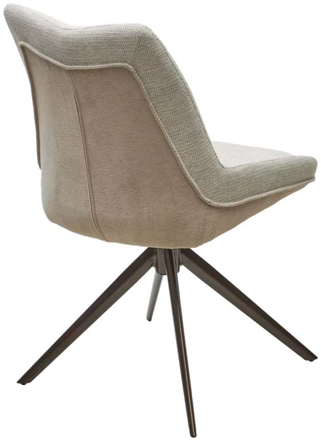 Стул Oskar, мягкий, поворотный, KN01-05 бежевый, BZ1046-11 бежевый, ткань, шоколадное золото каркас