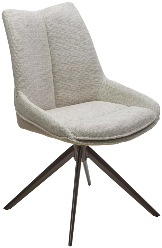 Стул Oskar, мягкий, поворотный, KN01-05 бежевый, BZ1046-11 бежевый, ткань, шоколадное золото каркас