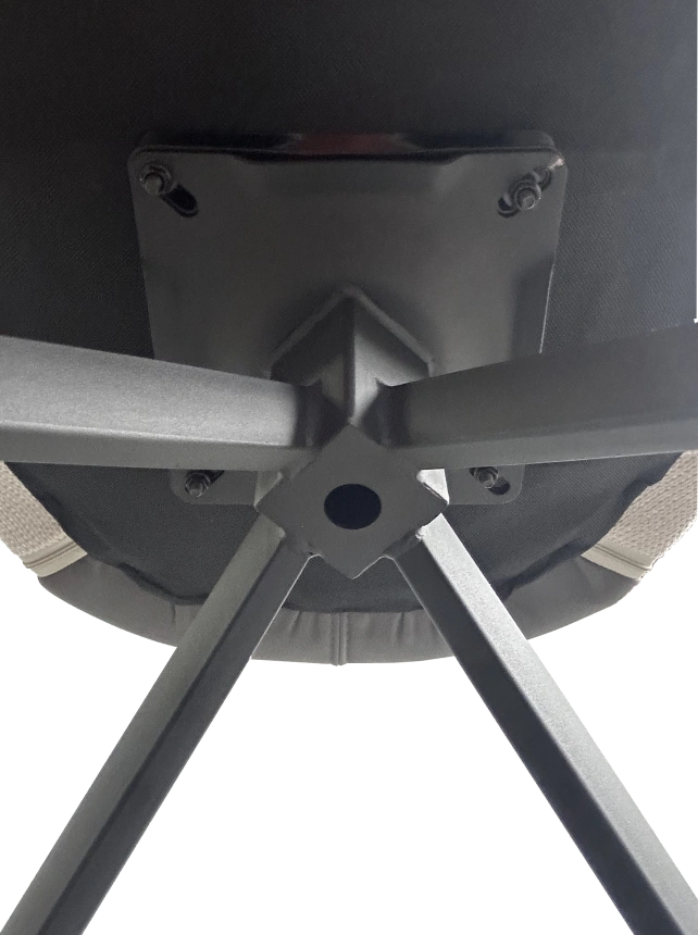 Стул Rocks, мягкий, поворотный, светло-серый Enjoy 151 ткань, темно-серый Maison 95, PU, черный каркас