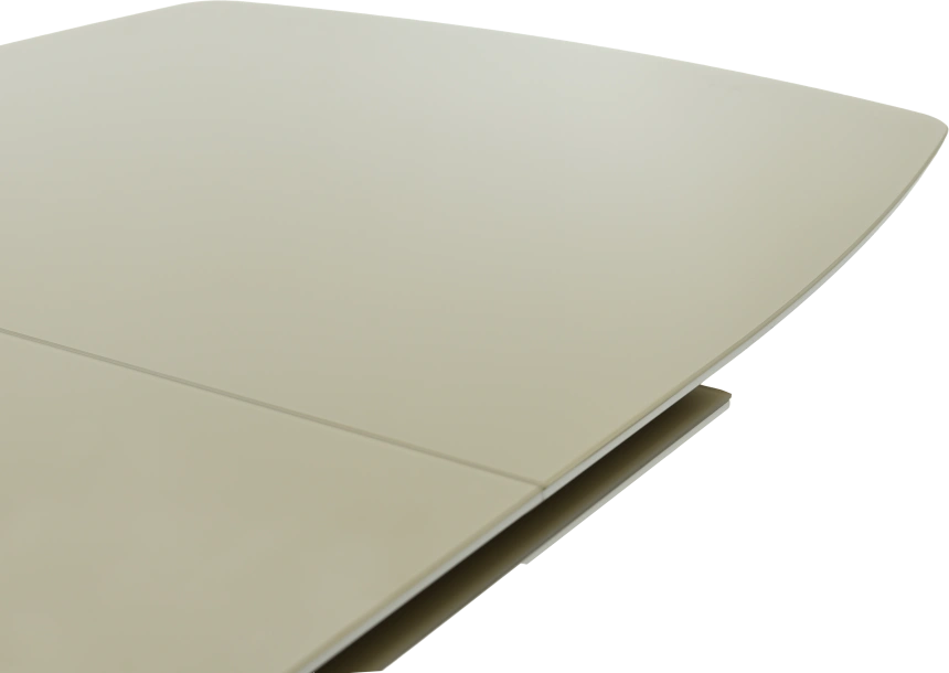 Кухонный стол Нотр Дам, капучино, ПМ стекло, каркас белый