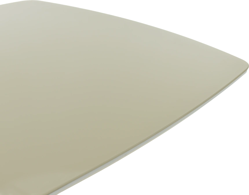 Кухонный стол Нотр Дам, капучино, ПМ стекло, каркас белый