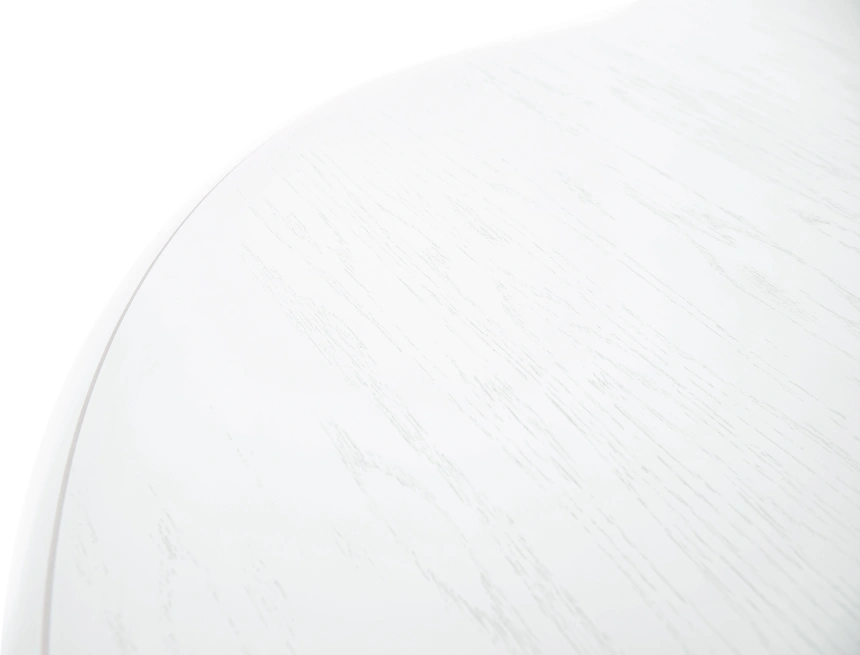 Кухонный стол Леонардо 2 овал 120, эмаль белая с золочением