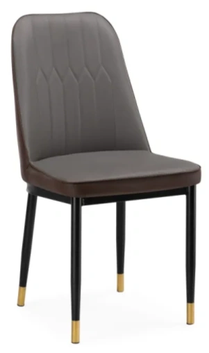 Стул  Flor, мягкий, серый / коричневый / чёрный