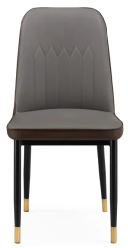Стул  Flor, мягкий, серый / коричневый / чёрный