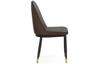 Стул  Flor, мягкий, серый / коричневый / чёрный