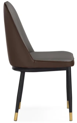 Стул  Flor, мягкий, серый / коричневый / чёрный