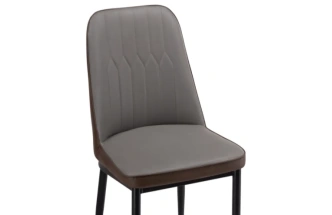 Стул  Flor, мягкий, серый / коричневый / чёрный