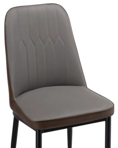 Стул  Flor, мягкий, серый / коричневый / чёрный