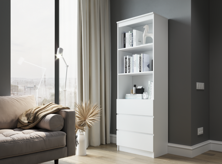 Стеллаж Мадера М600, лдсп, белый